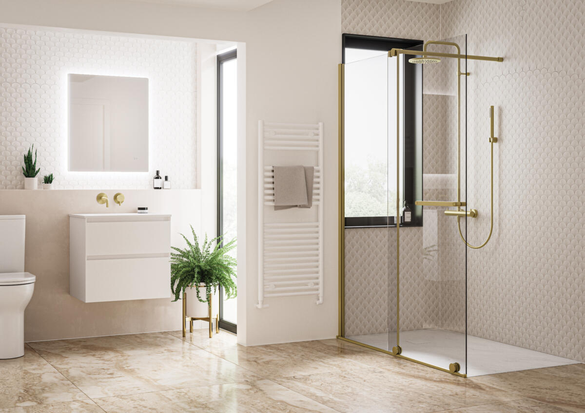Armano Roller Brushed Brass Left Hand