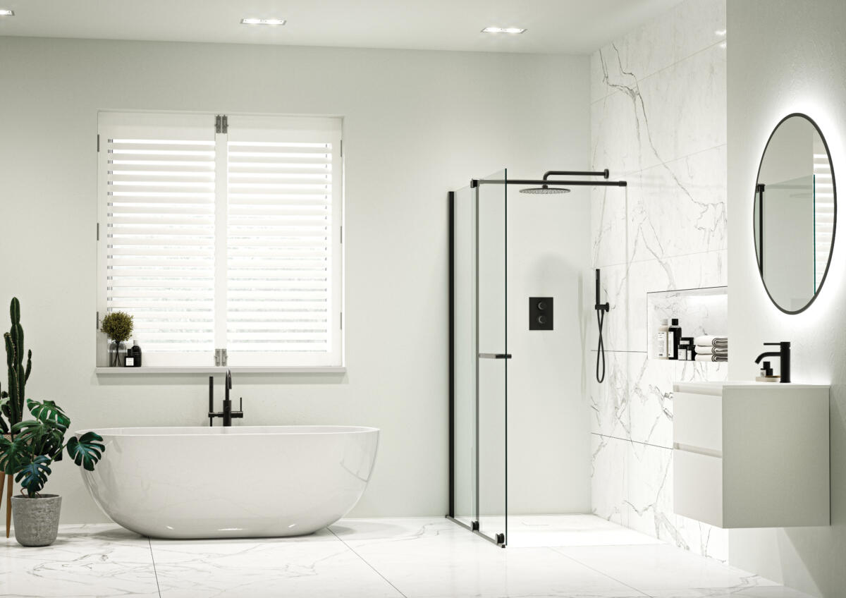 Armano Roller Left Hand Matt Black Tanaro Bath