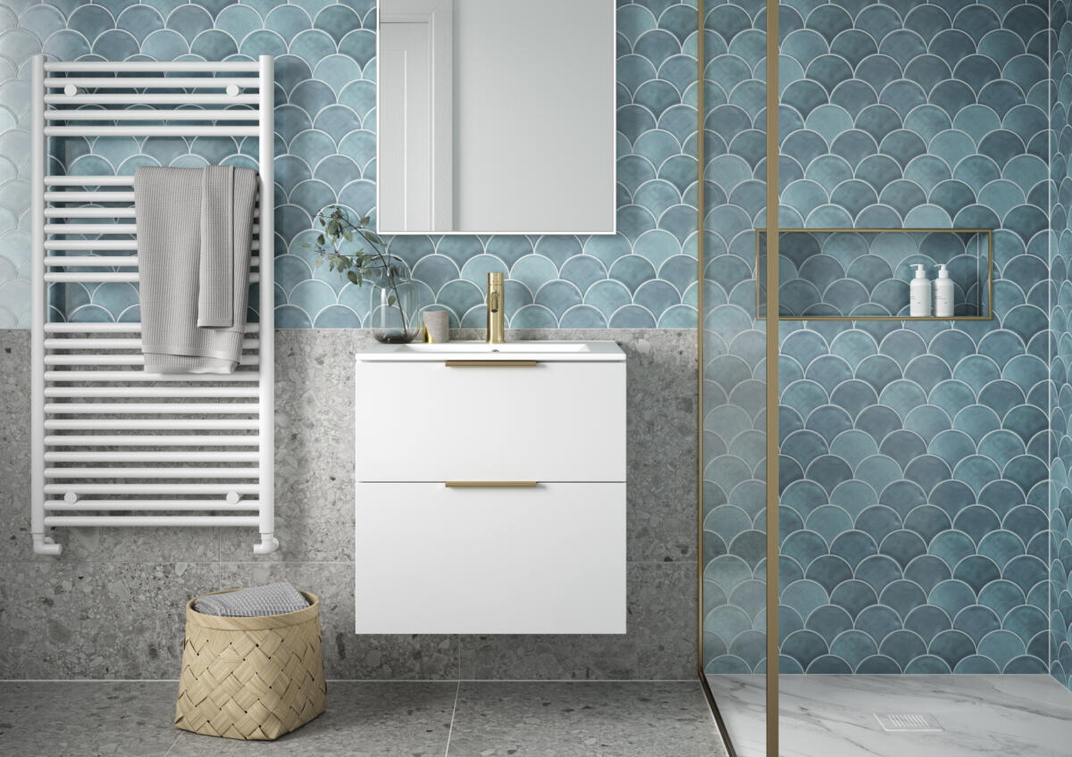 Cosenza 600mm and Idro Brushed Brass room set web