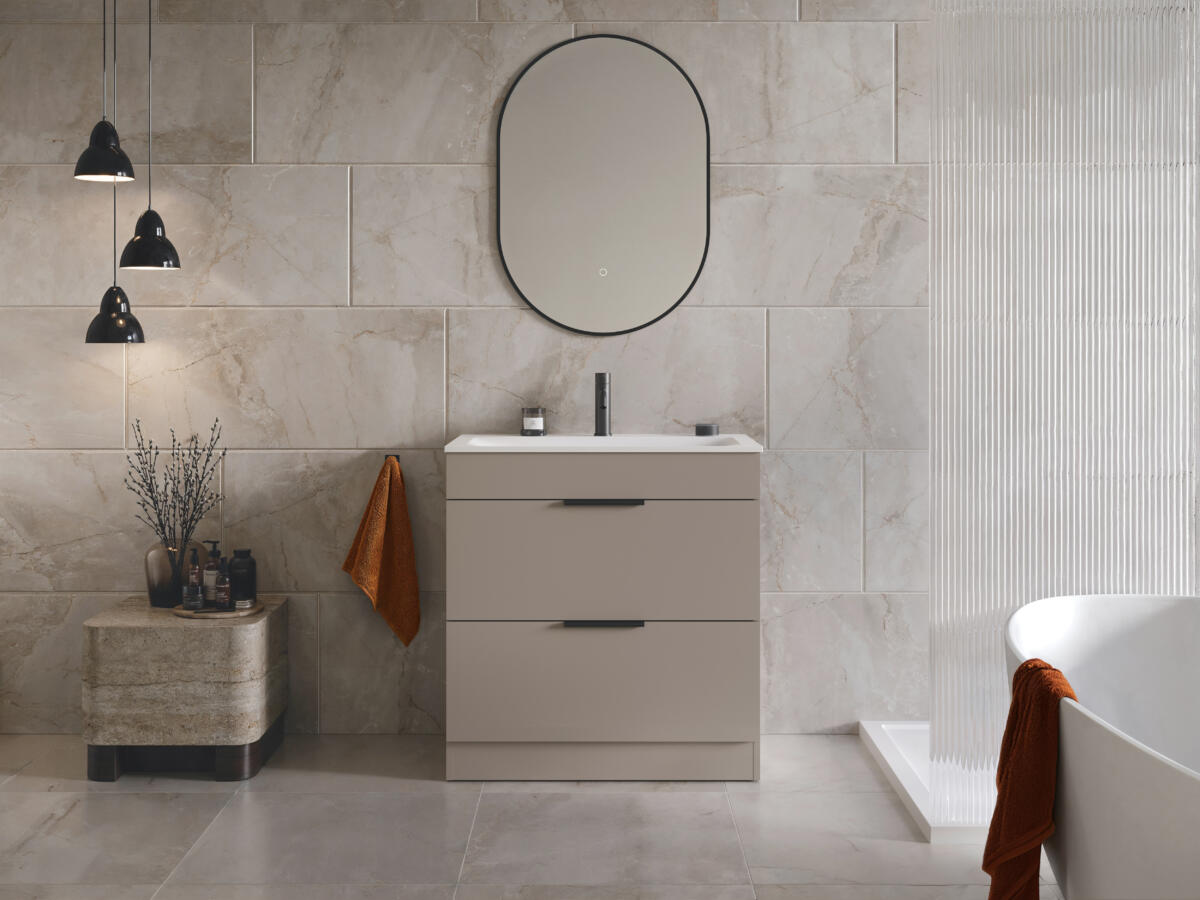 Cosenza Floorstanding Matt White Cameo
