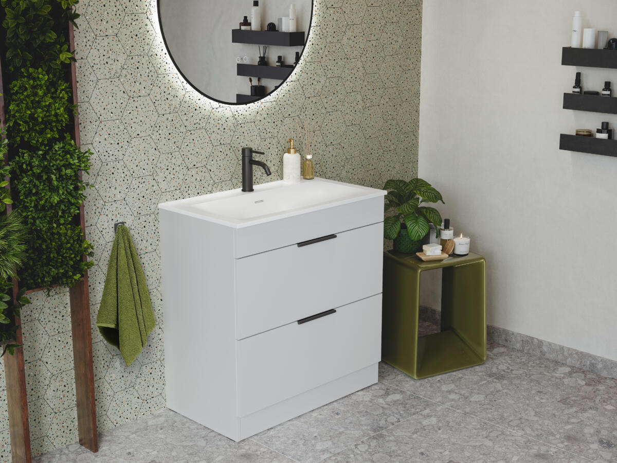 Cosenza Floorstanding Matt White
