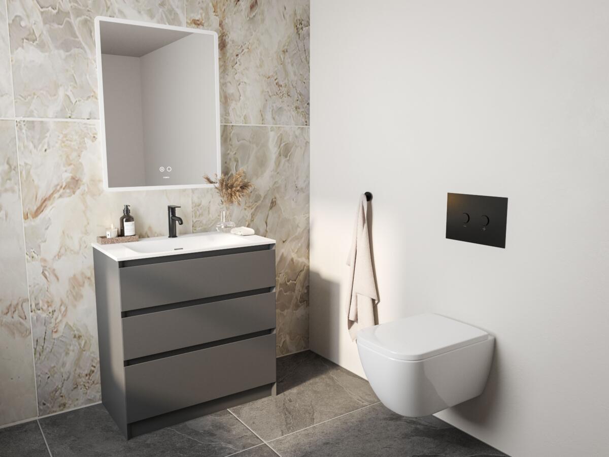 Mozzano Floorstanding Varano Mirror Rocco Inox