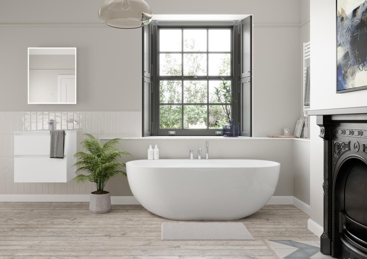 Tanaro Bath with Ledge Matt White Mozzano