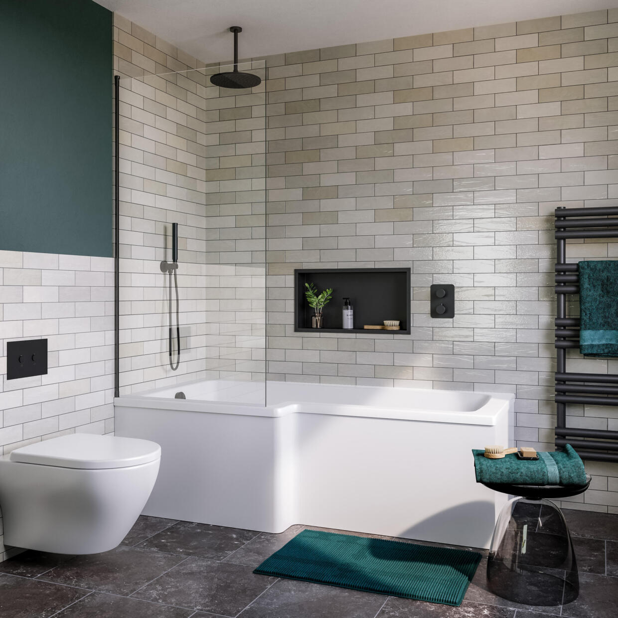 Vorta WC Lorenzo Shower Bath Ampio Rad Messina Screen MN Niche