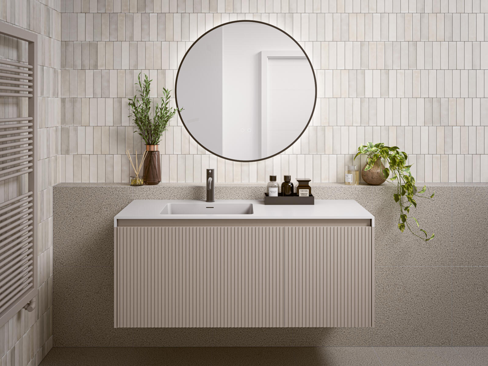 Stratto 1200mm Soft Taupe with Terzo Mirror
