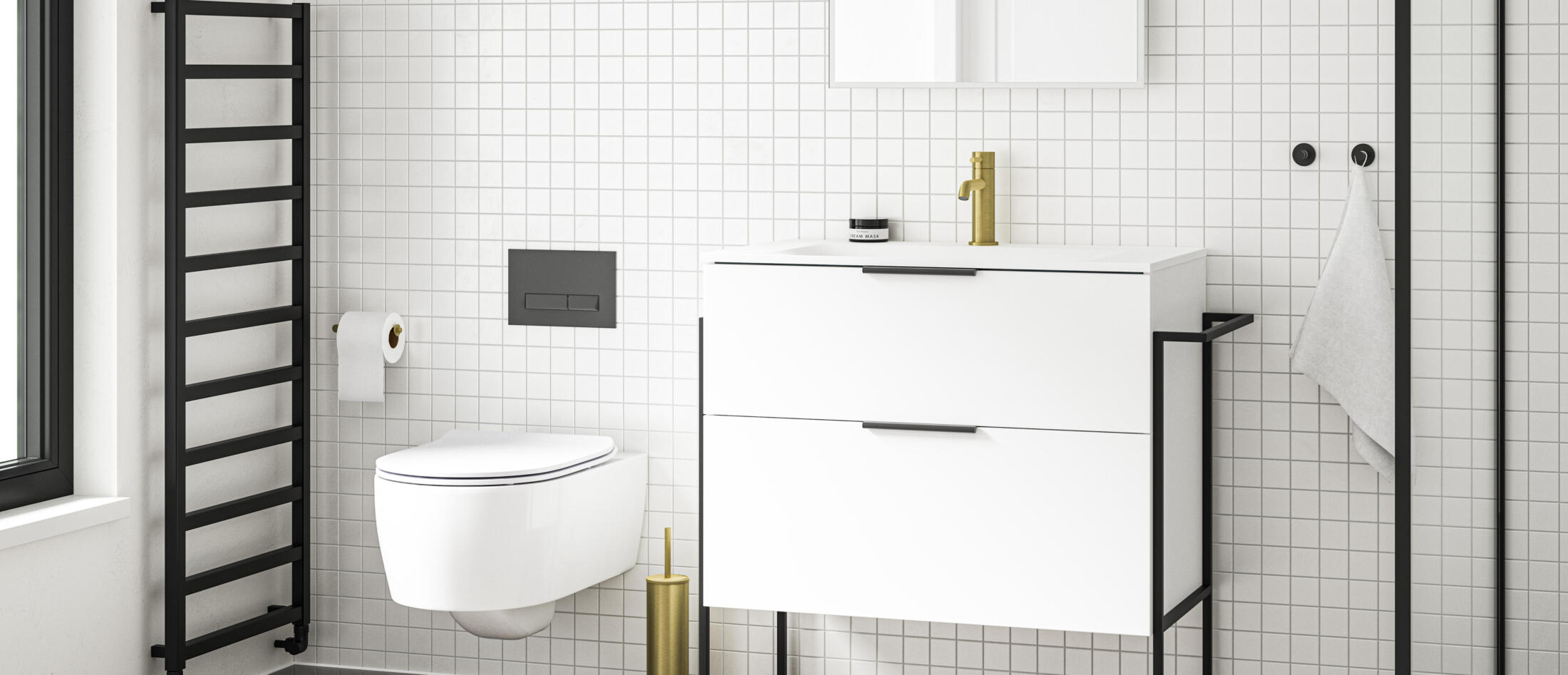 Marcello Matt Black with Matt White Cosenza