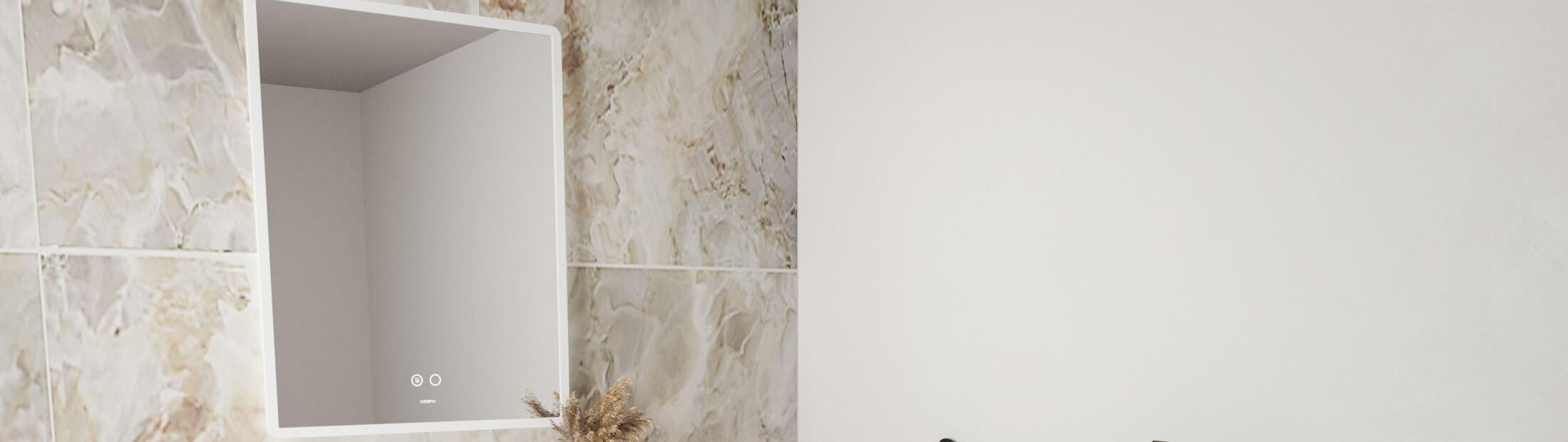 Mozzano Floorstanding Varano Mirror Rocco Inox