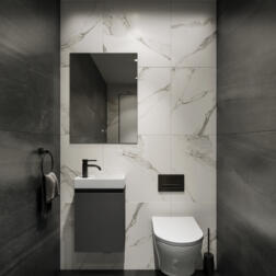 Mozzano Matt Grey Cloakroom Unit