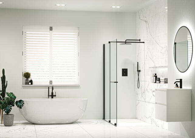 Armano Roller Left Hand Matt Black Tanaro Bath