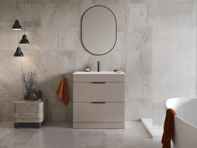 Cosenza Floorstanding Matt White Cameo