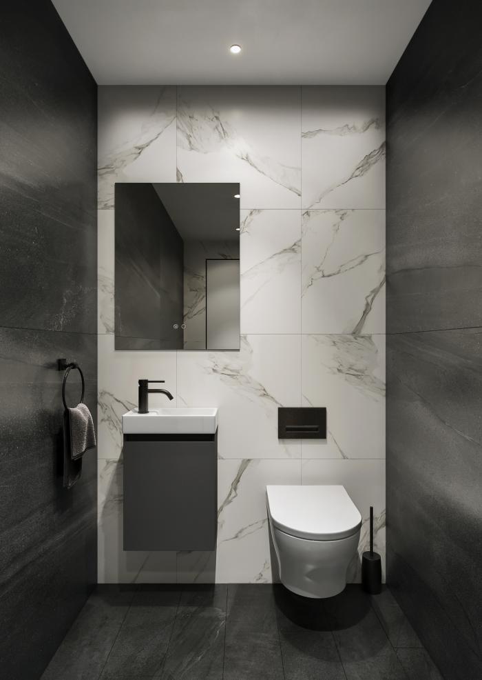 Mozzano Matt Grey Cloakroom Unit
