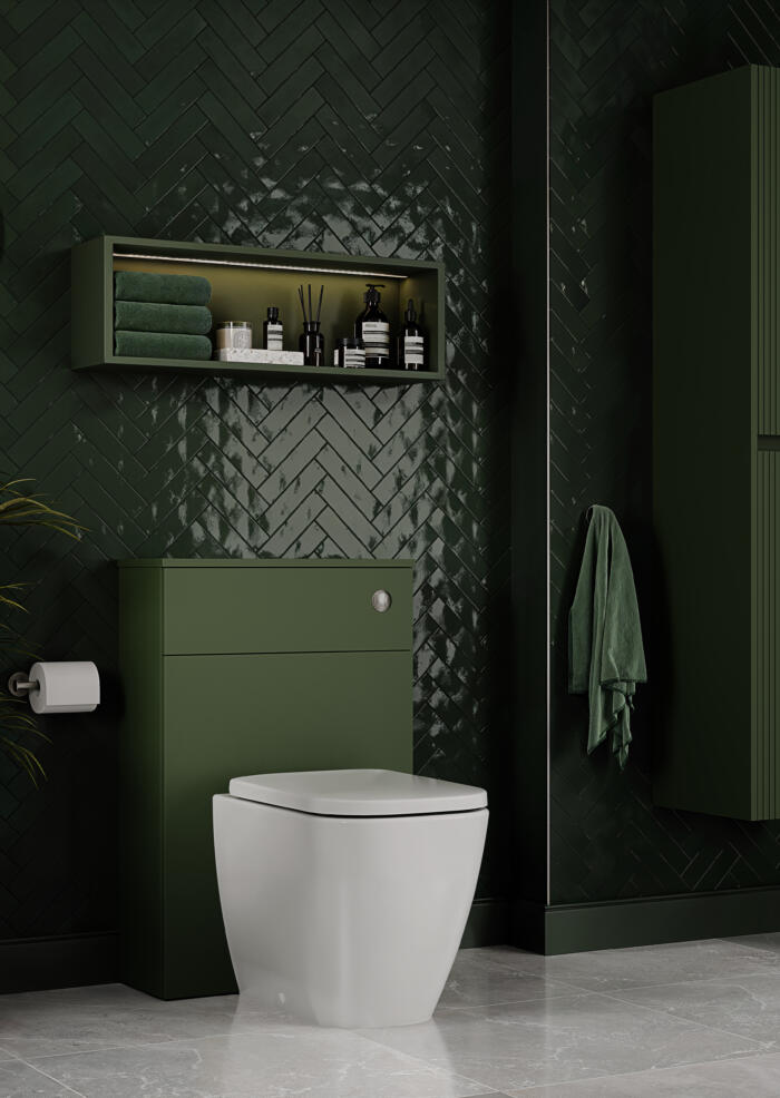 Stratto Tuscan Green Tall Unit Matching WC