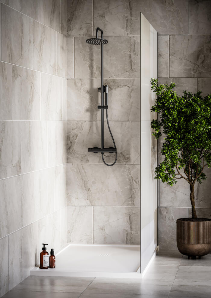 Vario shower Tavo glass Fiorti Tray