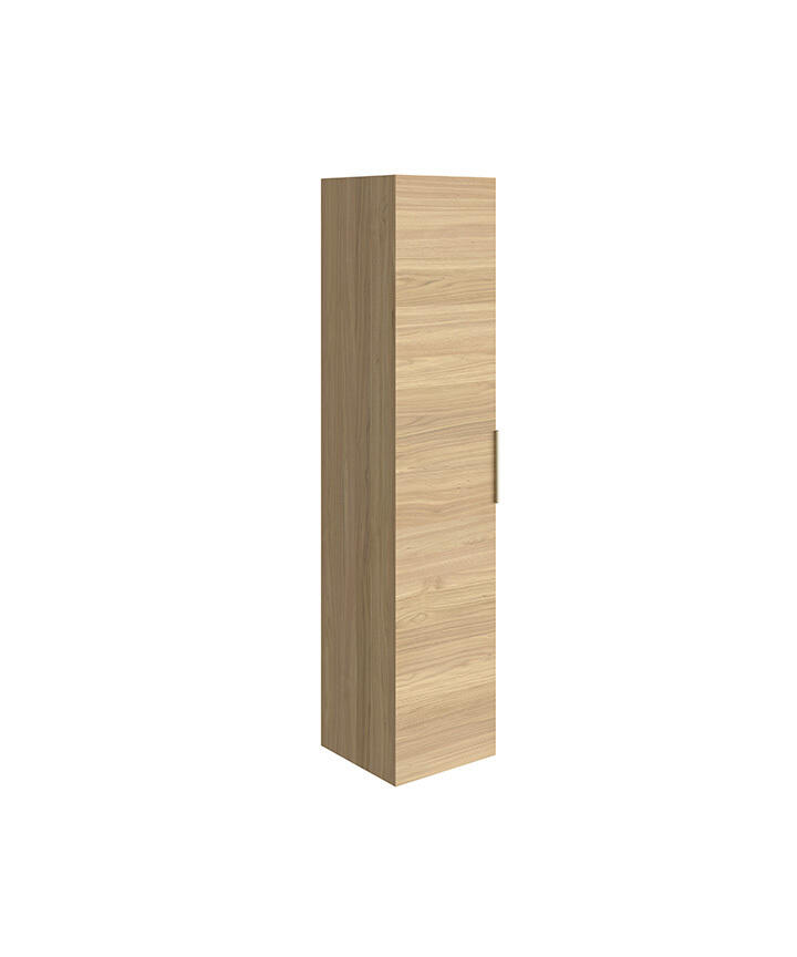 VM8023 TISSINO COSENZA TALL UNIT OAK BRUSHED BRASS HANDLES 1