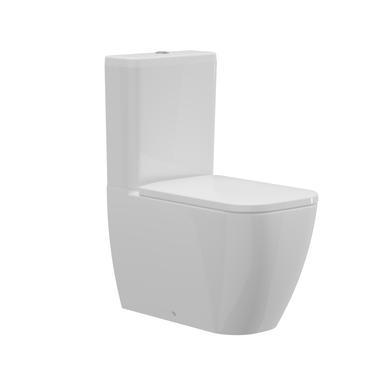 Davoli Soft Square Closed Coupled Pan Gloss White