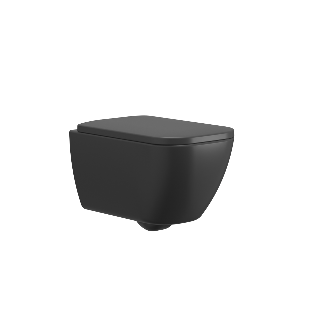 Davoli Soft Square Wall Hung Pan Matt Black