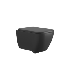 Davoli Soft Square Wall Hung Pan Matt Black