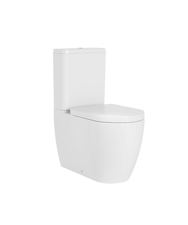 TDA 201 MW CP Round floor standing toilet with tank Close Coupled Pan Matt White PS 3