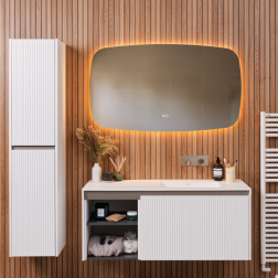 Stratto mw tall unit and open shelves and deluna