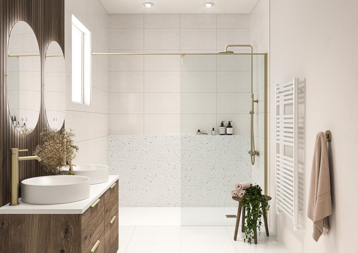 Tavo Wall to Wall Bar Brushed Brass