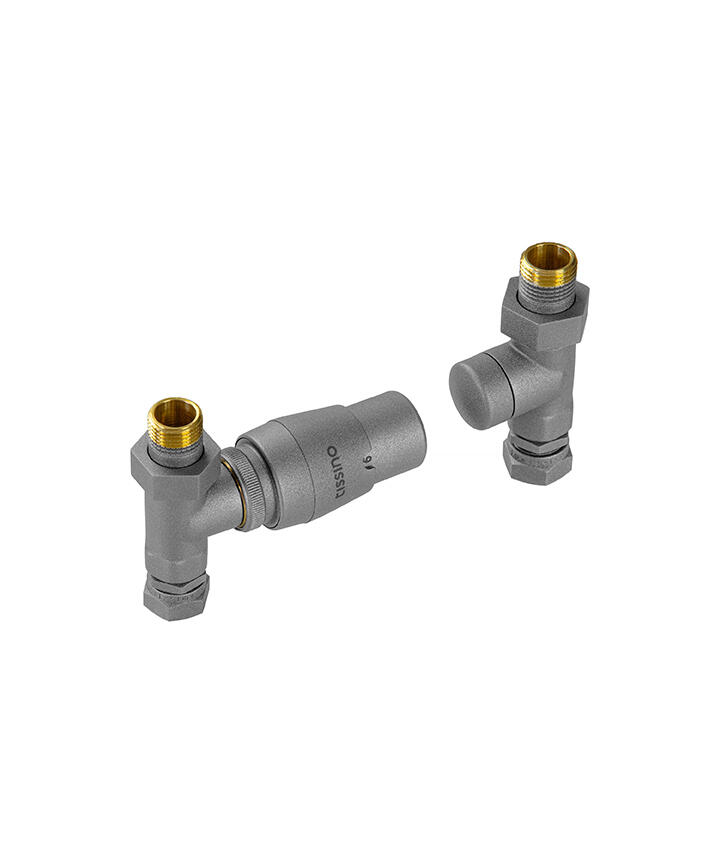THU 303 LG Hugo straight thermostatic valve Lusso Grey v3