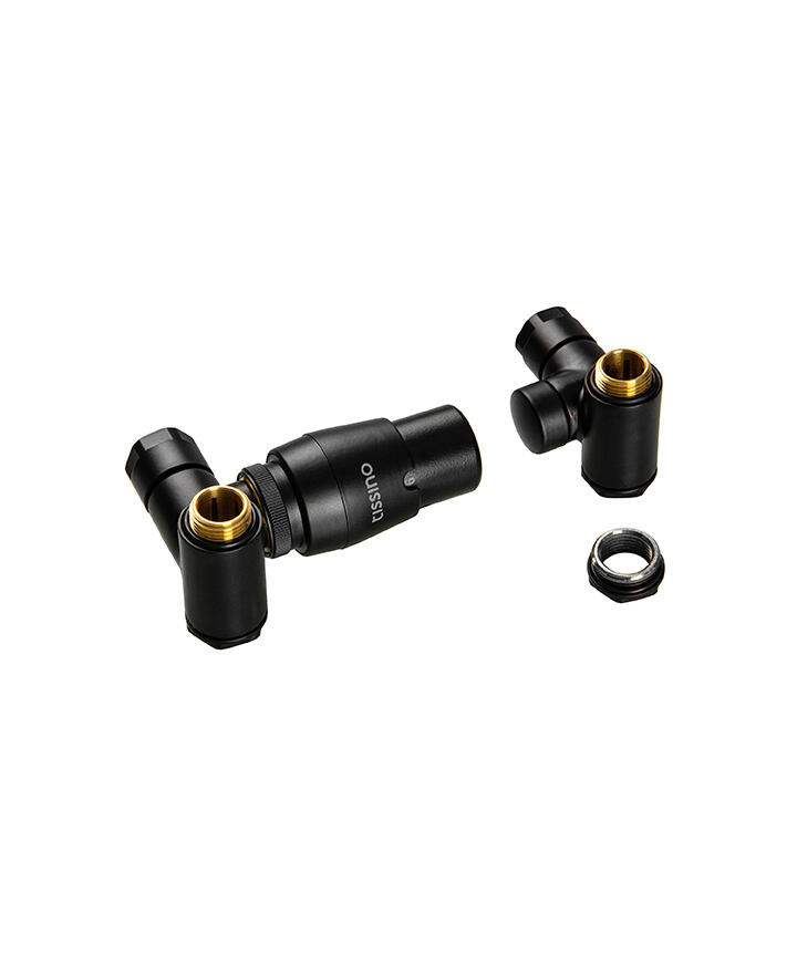 THU 311 MN Hugo Dual Fuel Thermostatic Wall Connect Valve Matt Black Image v2