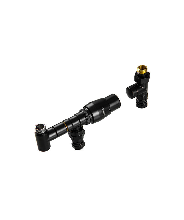 THU 312 MN Hugo Dual Fuel Thermostatic Floor Connect Valve Matt Black Image v1