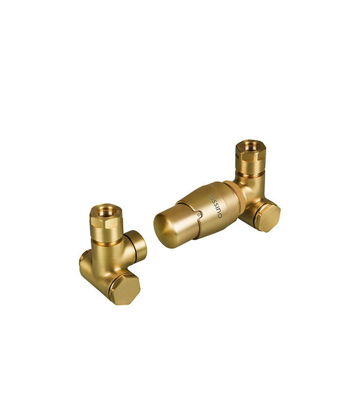 TMR 311 BB Marcello Dual Fuel Thermostatic Wall Connect Valve Brushed Brass Image v1list