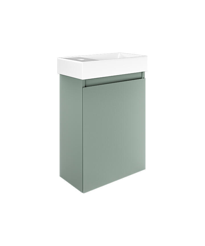 Sage Green Unit White Basin