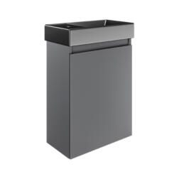 Mozzano Matt Grey Unit Black Basin