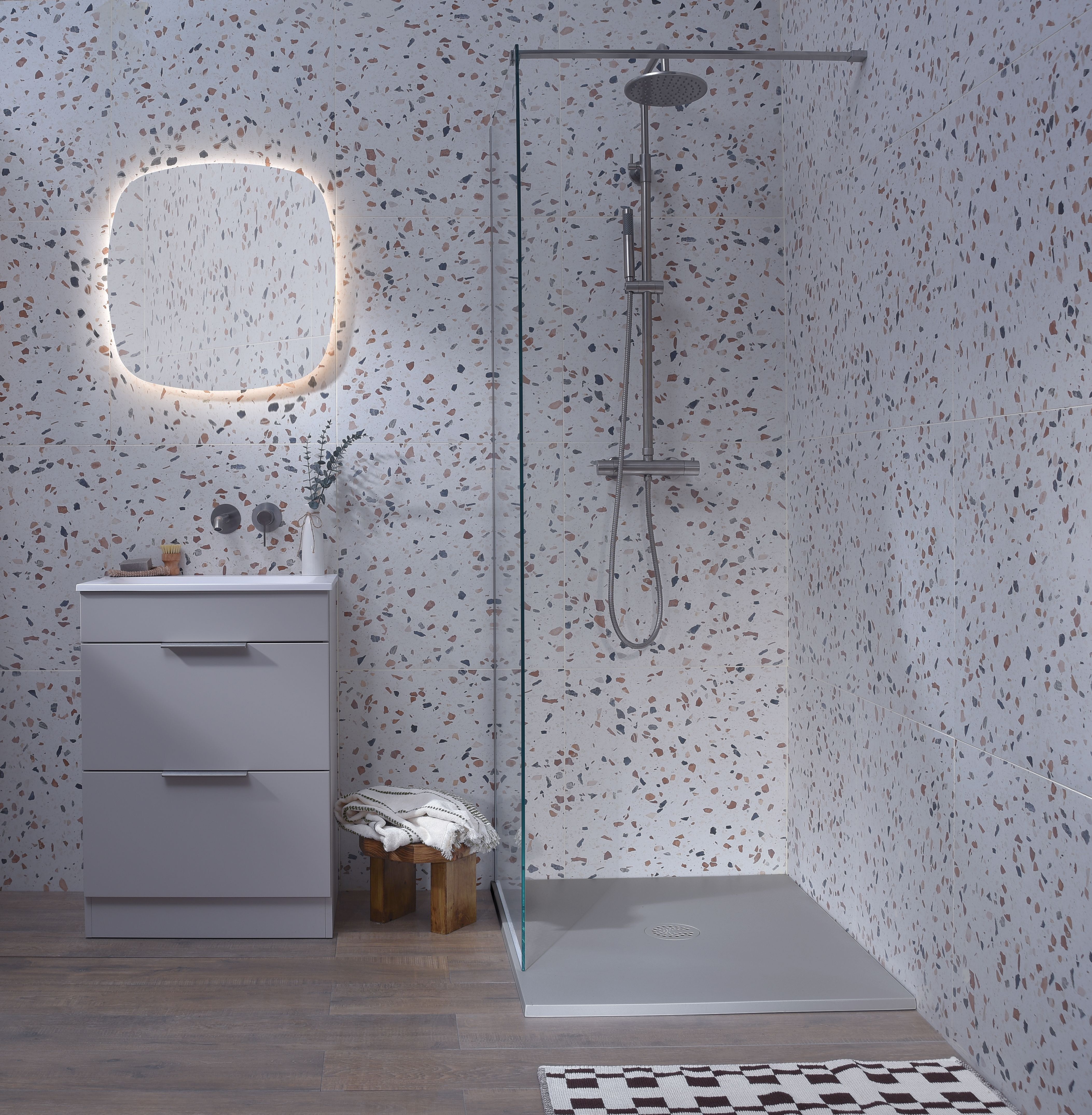 Mont Shower Tray in Soft Taupe