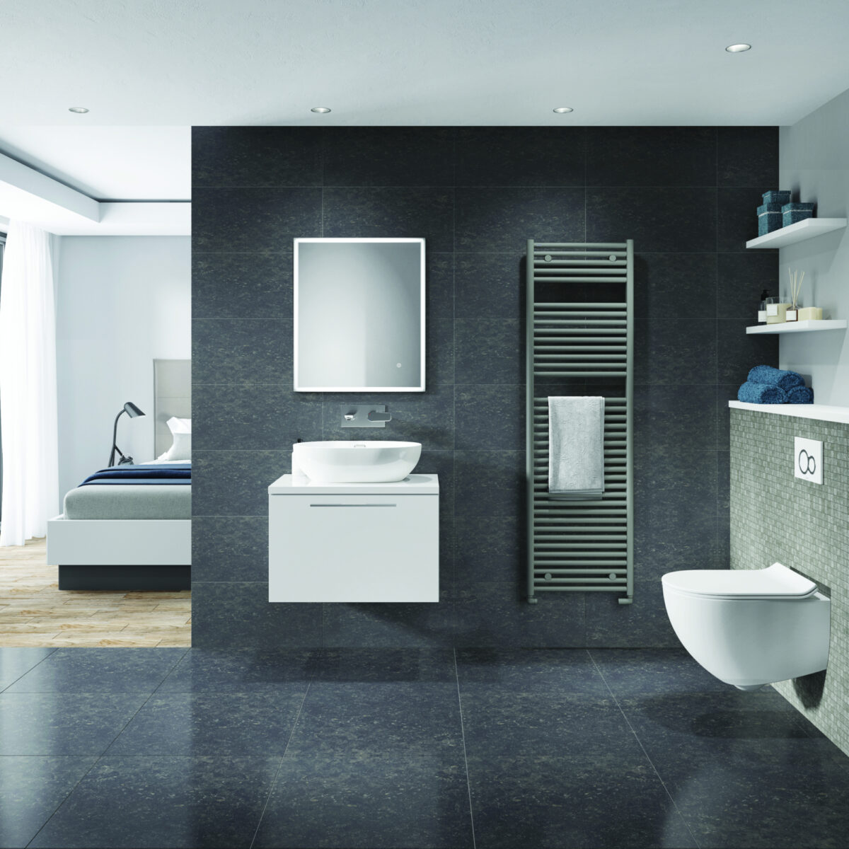 Hugo2 Towel Radiator Lusso Grey